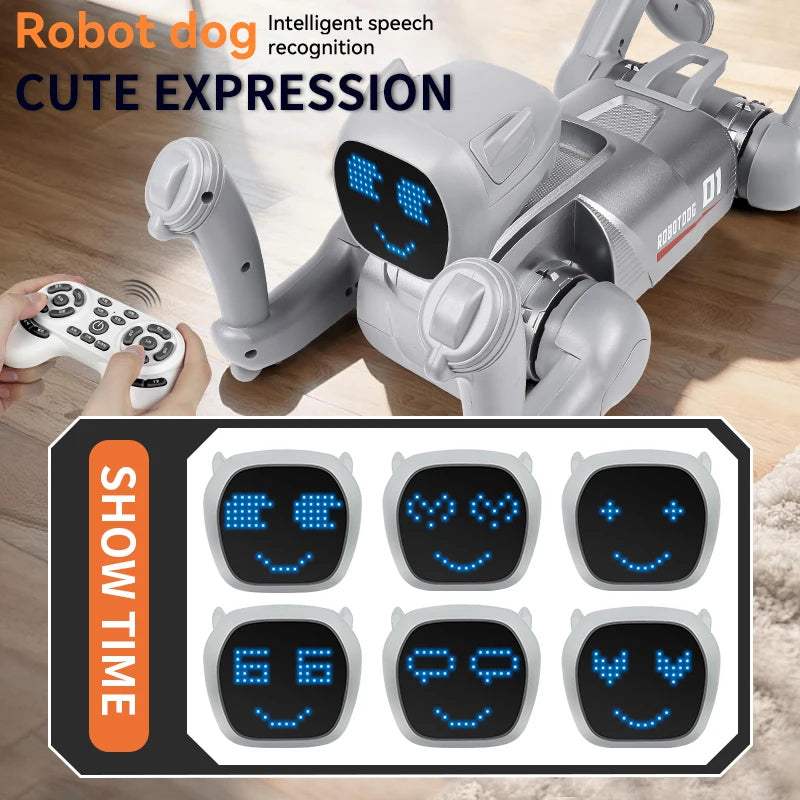ZWN X1 RC AI Smart RC Robot Dog Toys Voice Command Programmable With Singing and Dancing Remote Control Toy Best Gift for Kids