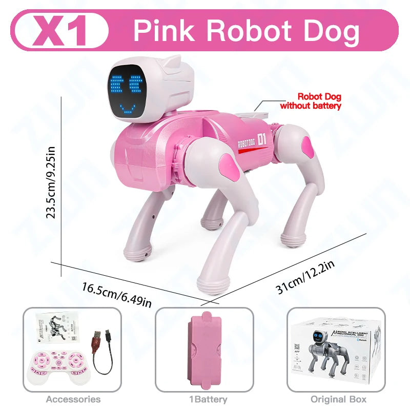 ZWN X1 RC AI Smart RC Robot Dog Toys Voice Command Programmable With Singing and Dancing Remote Control Toy Best Gift for Kids