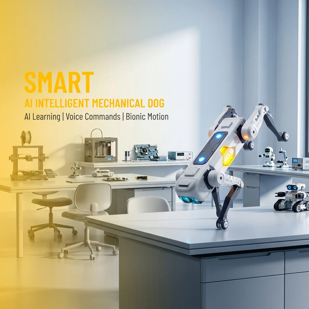 AI Smart Robot Dog, Voice & APP Control, Programming, Dancing, Singing, 1200mAh Battery for Kids Gift & Companion