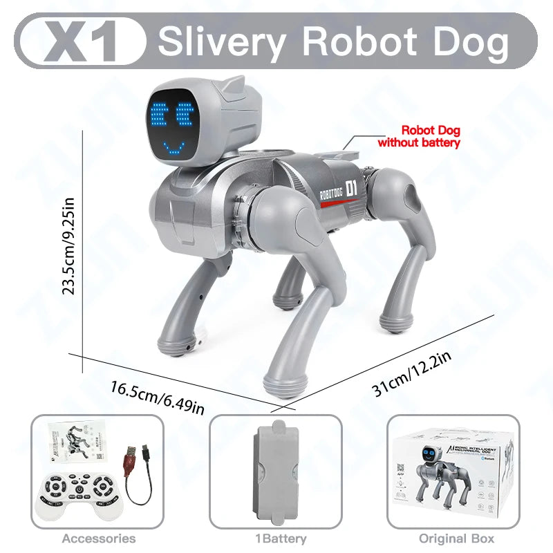 ZWN X1 RC AI Smart RC Robot Dog Toys Voice Command Programmable With Singing and Dancing Remote Control Toy Best Gift for Kids