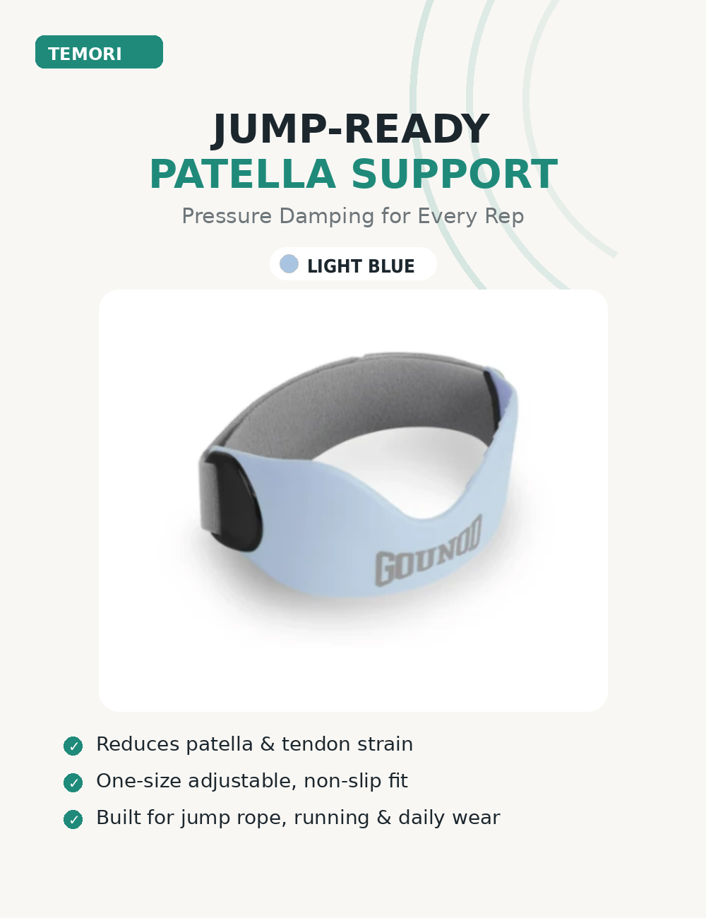Jump-Ready™ Patella Tendon Strap by GOUNOD