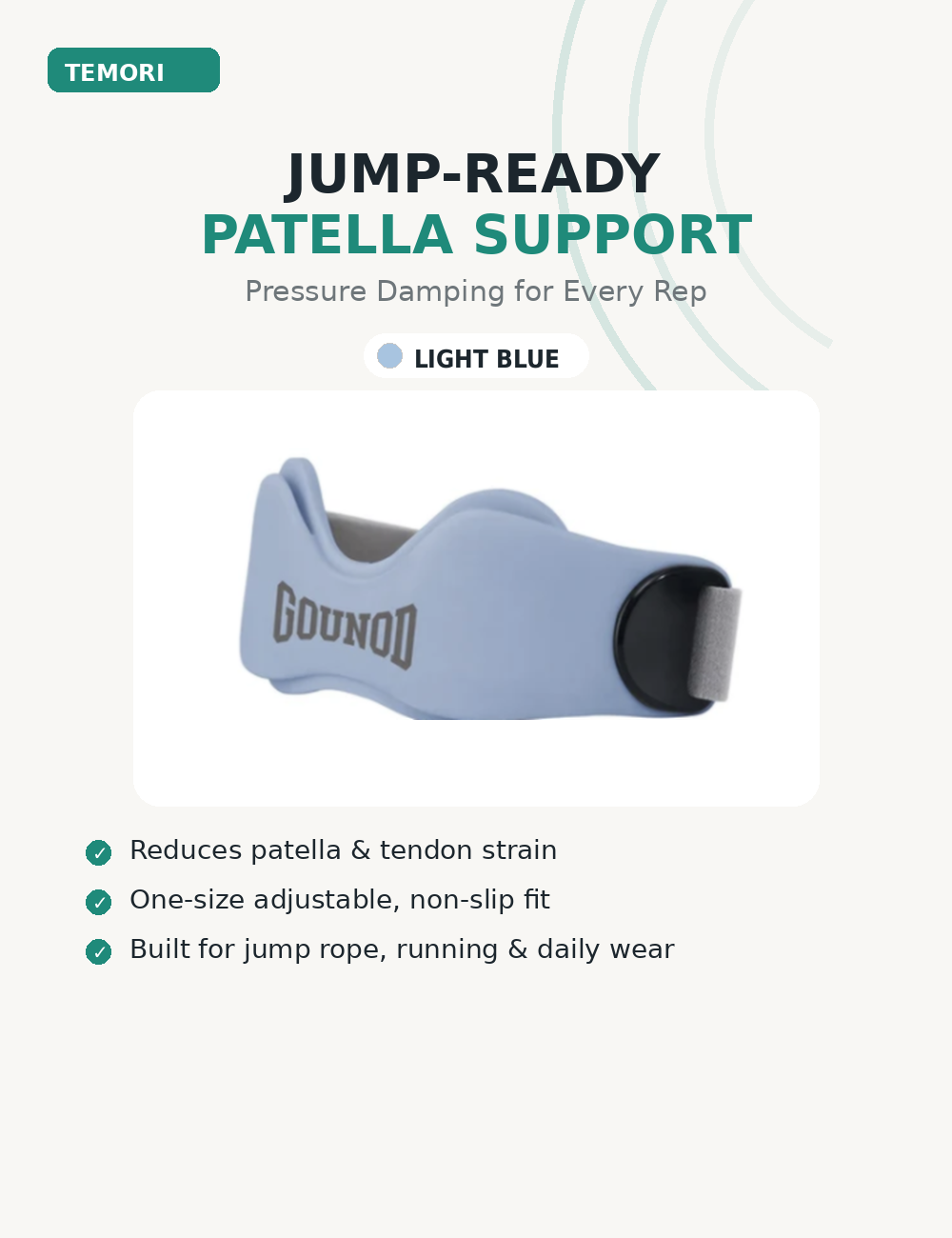 Jump-Ready™ Patella Tendon Strap by GOUNOD