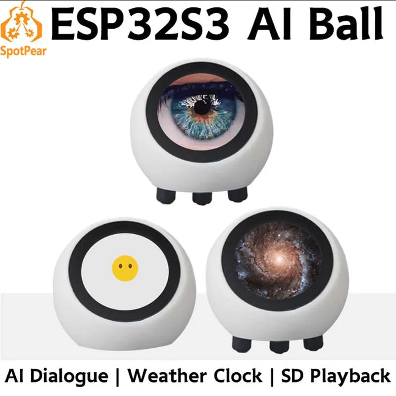 DeepSeek AI Voice Chat Robot ESP32-S3 1.28inch LCD Display N16R8 Electronic EYE Clock Desktop espHome Assistant For XiaoZhi