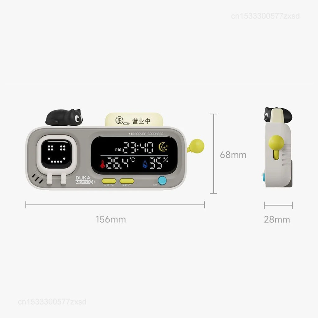 NEW DUKA MOODA Smart Temperature and Humidity Clock Sensor Electric Hygrometer Thermometer Home Weather Station Desktop Decor