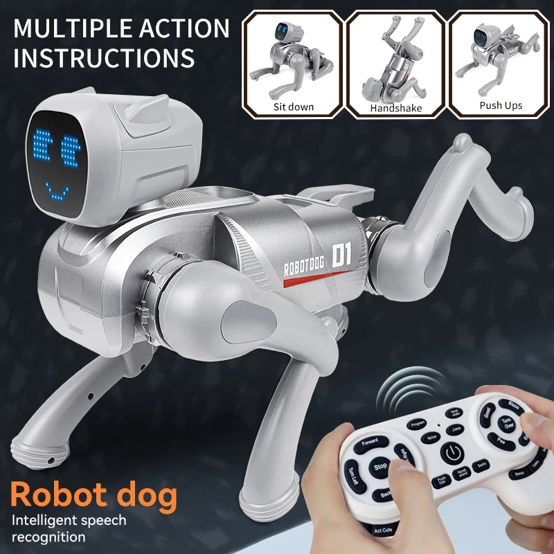 ZWN X1 RC AI Smart RC Robot Dog Toys Voice Command Programmable With Singing and Dancing Remote Control Toy Best Gift for Kids