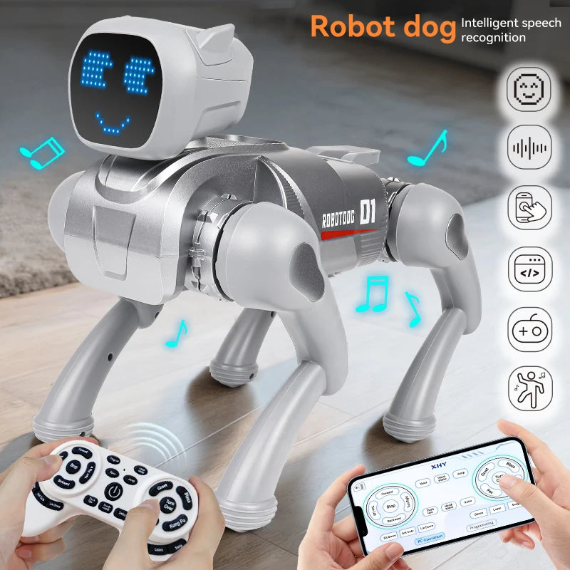 ZWN X1 RC AI Smart RC Robot Dog Toys Voice Command Programmable With Singing and Dancing Remote Control Toy Best Gift for Kids